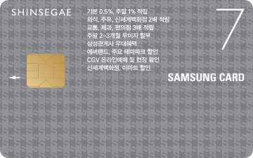 네이버 신용카드 정보: 신세계이마트 삼성카드 7